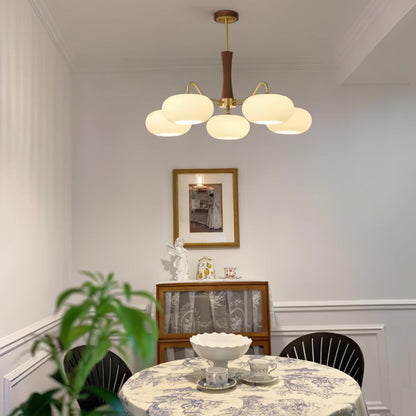 Brass Wooden Chandelier | Modern Design for Dining Room Lighting 8
