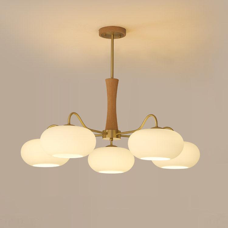 Brass Wooden Chandelier | Modern Design for Dining Room Lighting 9
