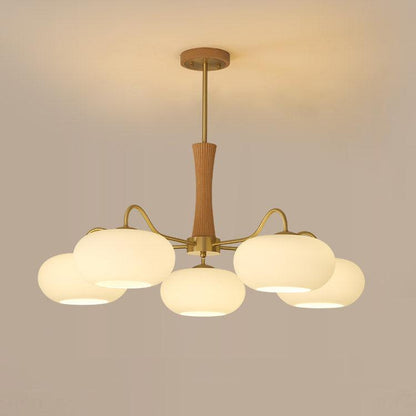 Brass Wooden Chandelier | Modern Design for Dining Room Lighting 9