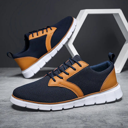 Breathable Hybrid Mesh Sneakers with Cushioned Insole and Flexible Rubber Sole for Casual Comfort and Style 4