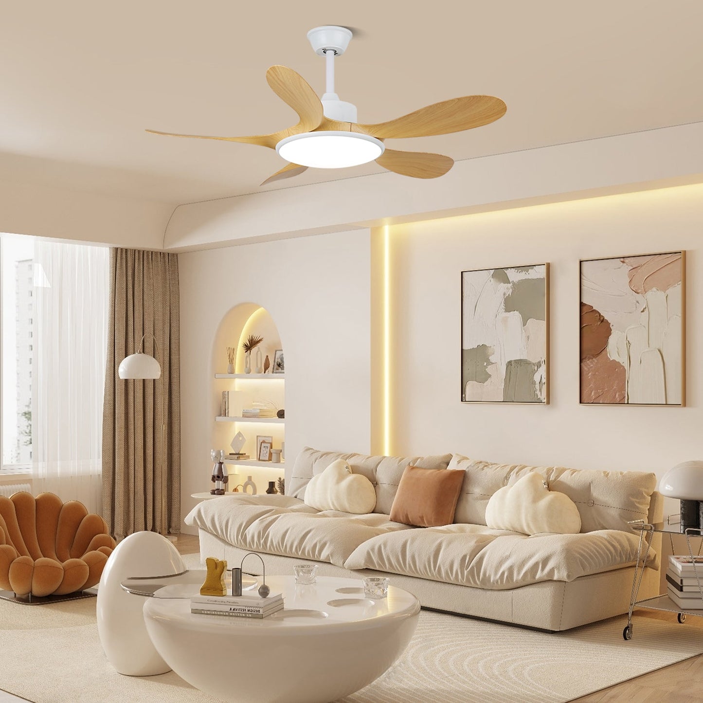 Brinley | 42/52 Ceiling Fan Light with Adjustable Airflow 6