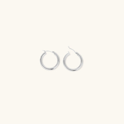 Broad Round Hoops | Ethically Sourced 18k Gold-Plated Stainless Steel 8