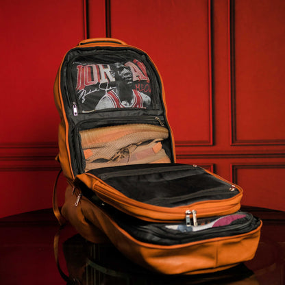 Bruine Leren Luxe Gepatenteerde Handbagage Tas