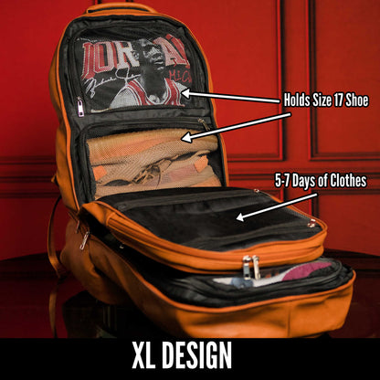 Brown Leather Patented Carry-on Bag (XL Design)