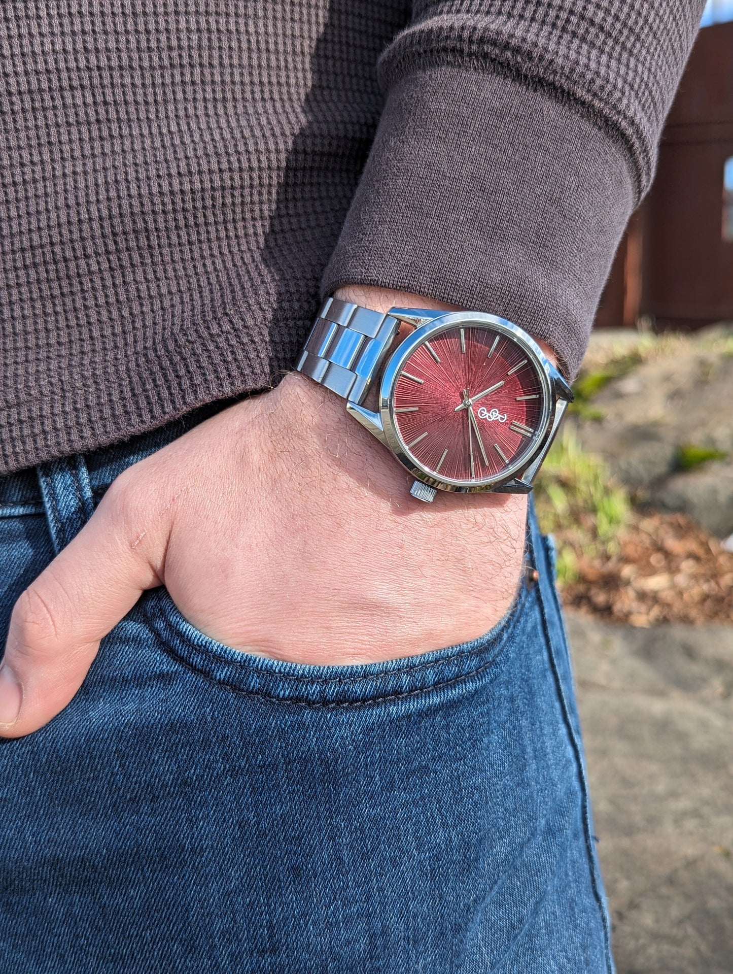 Zegarek Burgundy Sunburst