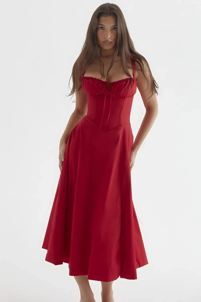 Bustier Summer Dress | Floral Print with Adjustable Straps for Women 3