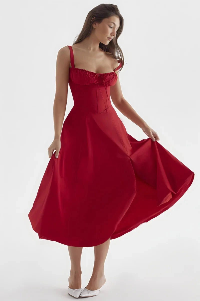 Bustier Summer Dress | Floral Print with Adjustable Straps for Women 4