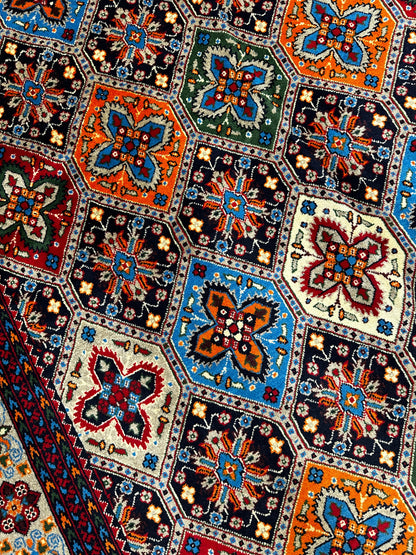 Hand-Knotted Afghani Kashi Wool Rug – 4’9″  x  6’10″