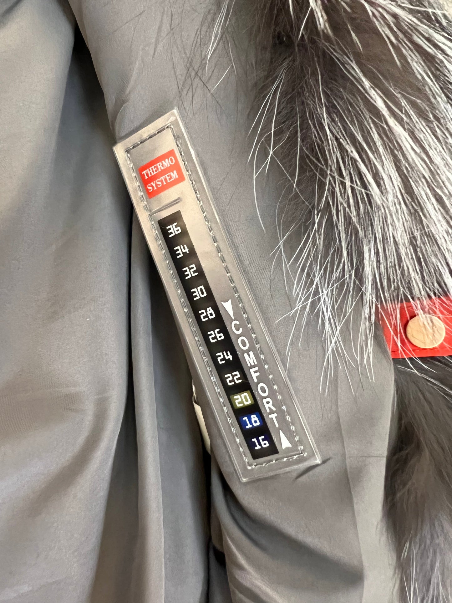 Echte Silberfuchs Pelz Kaninchenfell Isolierte Parka