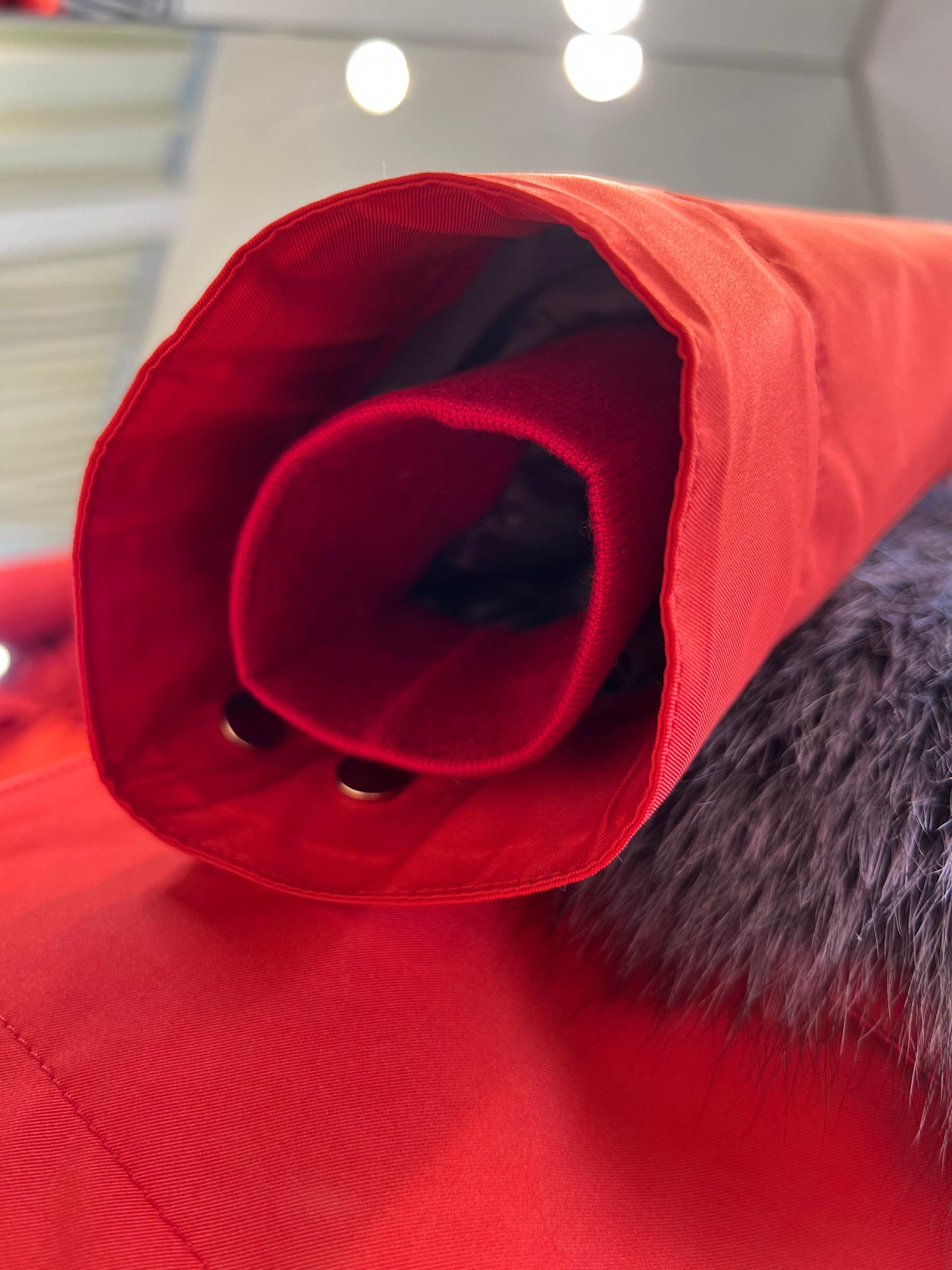 Echte Silberfuchs Pelz Kaninchenfell Isolierte Parka