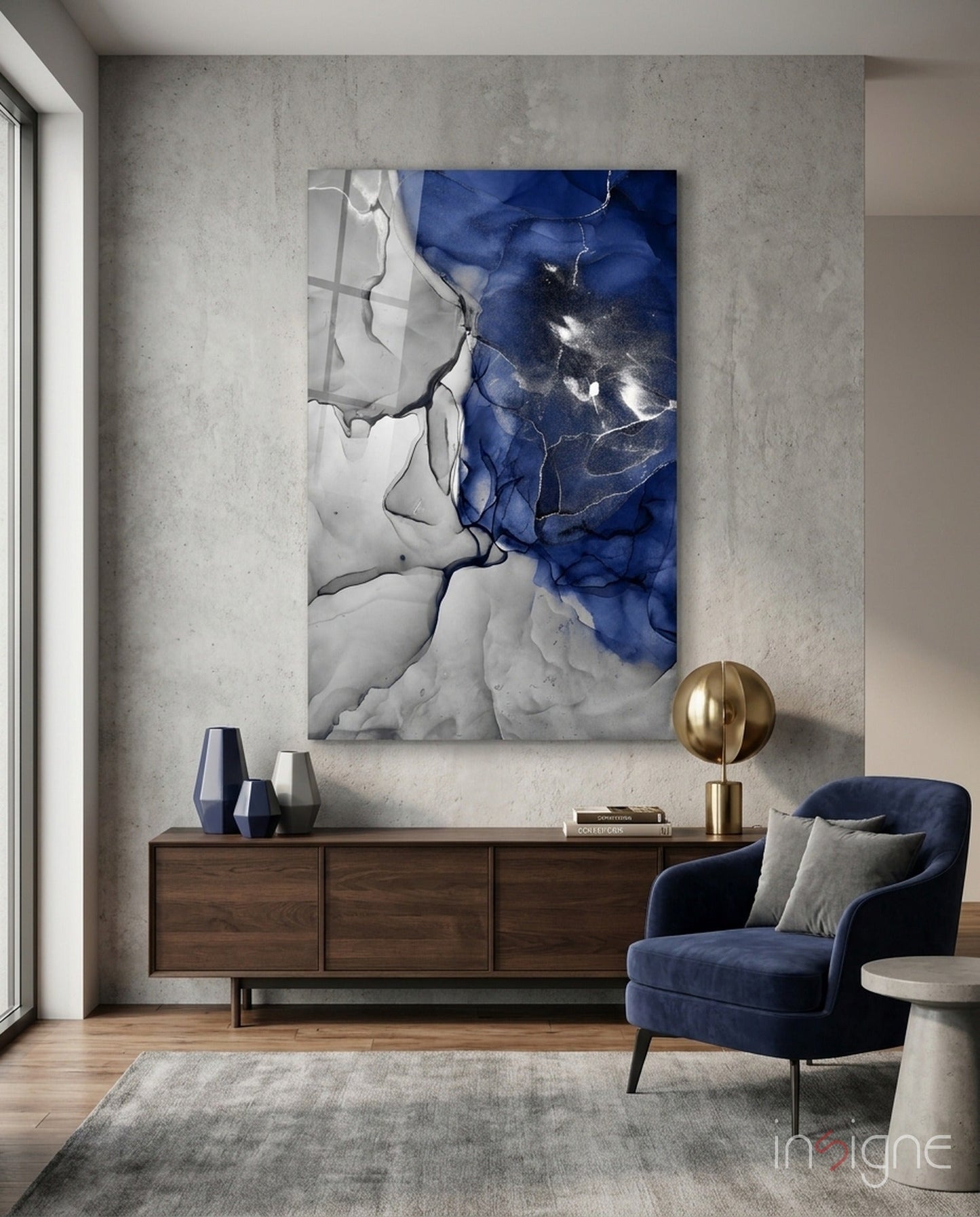 Arte en vidrio Blue Marble