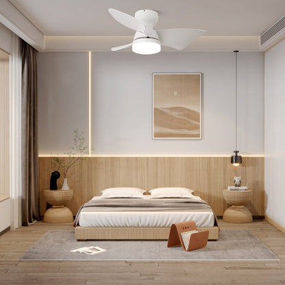 Calix | 28-Inch Ceiling Fan Light with Warm Charcoal and Cream Finish 6