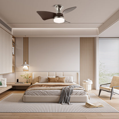 Calix | 28-Inch Ceiling Fan Light with Warm Charcoal and Cream Finish 7