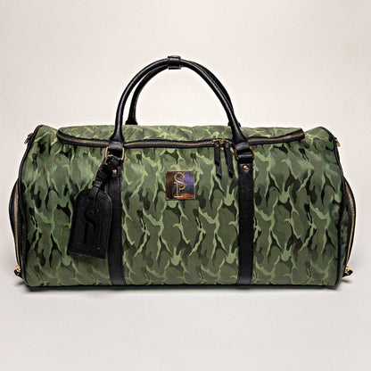 Mala de Viagem Weekender Camuflada Verde