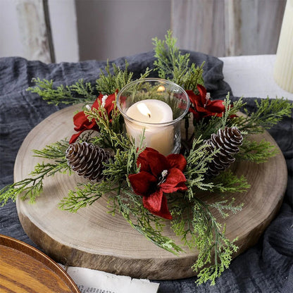 Candle Holder | Wreath-Shaped Design for Festive Table Decor 1