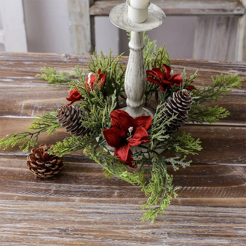 Candle Holder | Wreath-Shaped Design for Festive Table Decor 3
