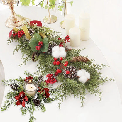 Candle Holder | Wreath-Shaped Design for Festive Table Decor 4