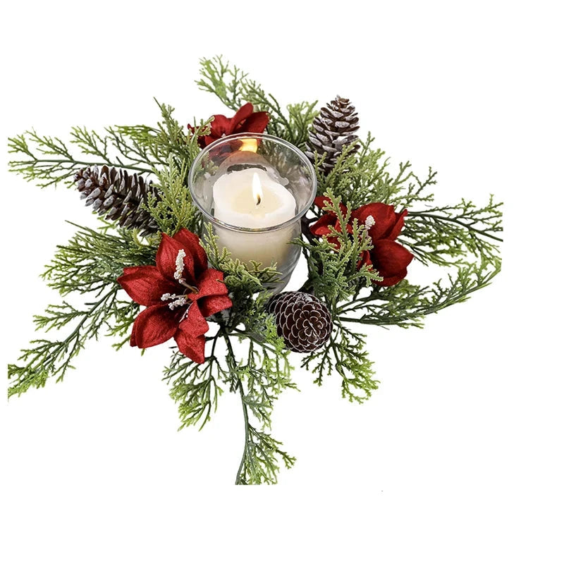 Candle Holder | Wreath-Shaped Design for Festive Table Decor 6