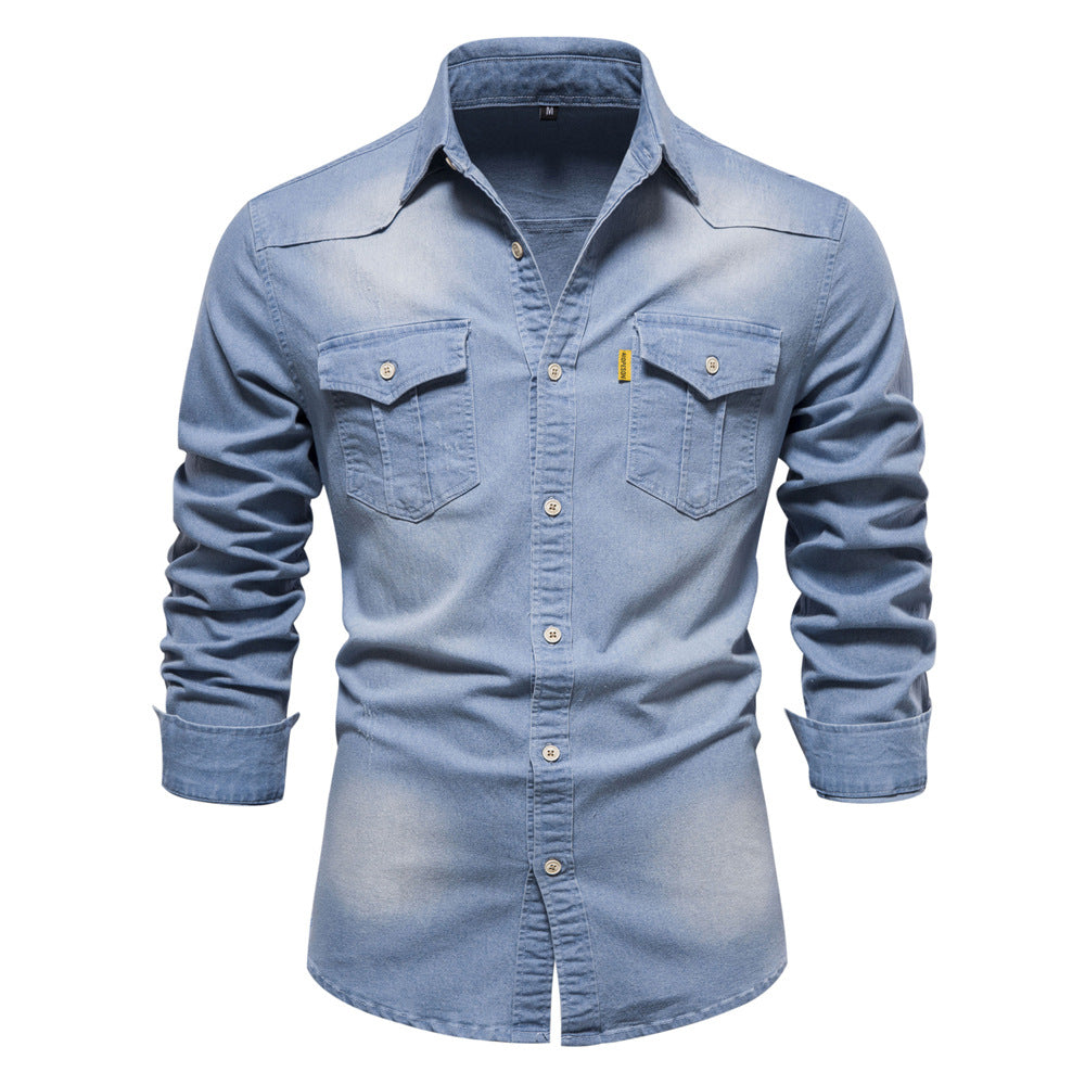 Casual Denim Shirt | Soft Fabric with Button Placket & Relaxed Fit 2