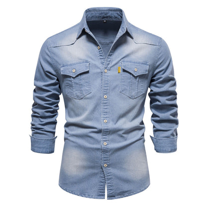 Casual Denim Shirt | Soft Fabric with Button Placket & Relaxed Fit 2