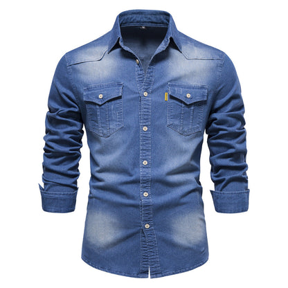 Casual Denim Shirt | Soft Fabric with Button Placket & Relaxed Fit 3