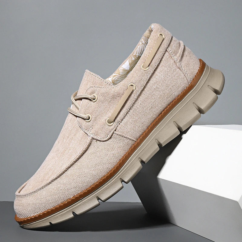 Casual Men's Sneakers | Breathable Canvas Boat Shoes with Non-Slip Soft Sole 6