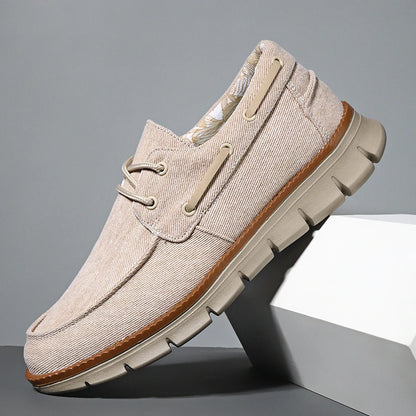 Casual Men's Sneakers | Breathable Canvas Boat Shoes with Non-Slip Soft Sole 6