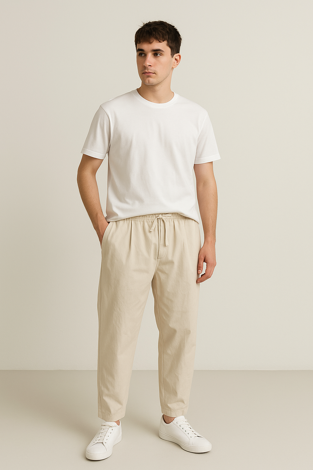 Casual Relaxed Fit Pants | Lightweight Breathable Fabric with Drawstring 1