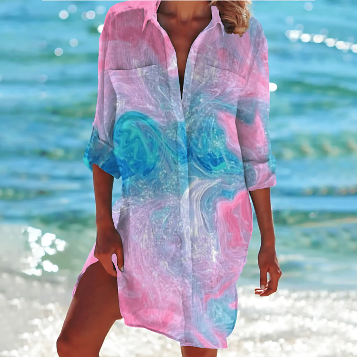 Casual Women's Blouse | Relaxed Fit with Stylish Print Design 4