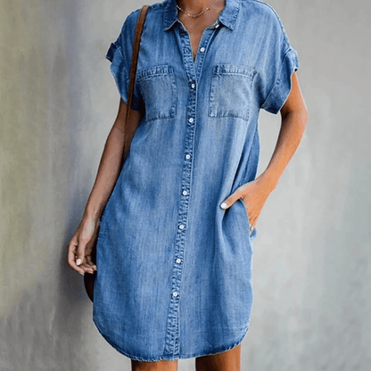 Casual Women's Shirt Dress | Classic Button-Down Design with Relaxed Fit 0