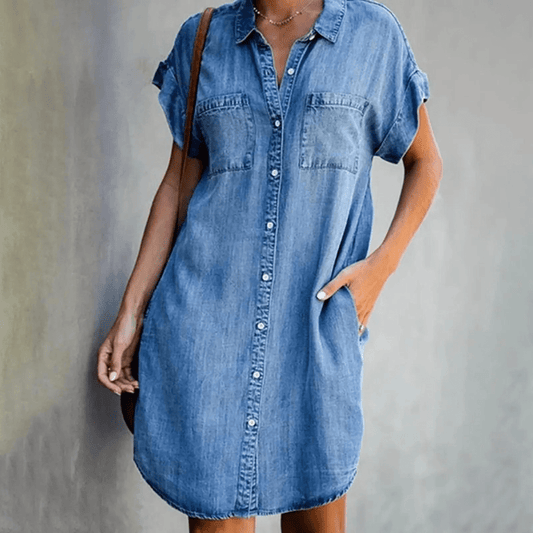 Casual Women's Shirt Dress | Classic Button-Down Design with Relaxed Fit 0