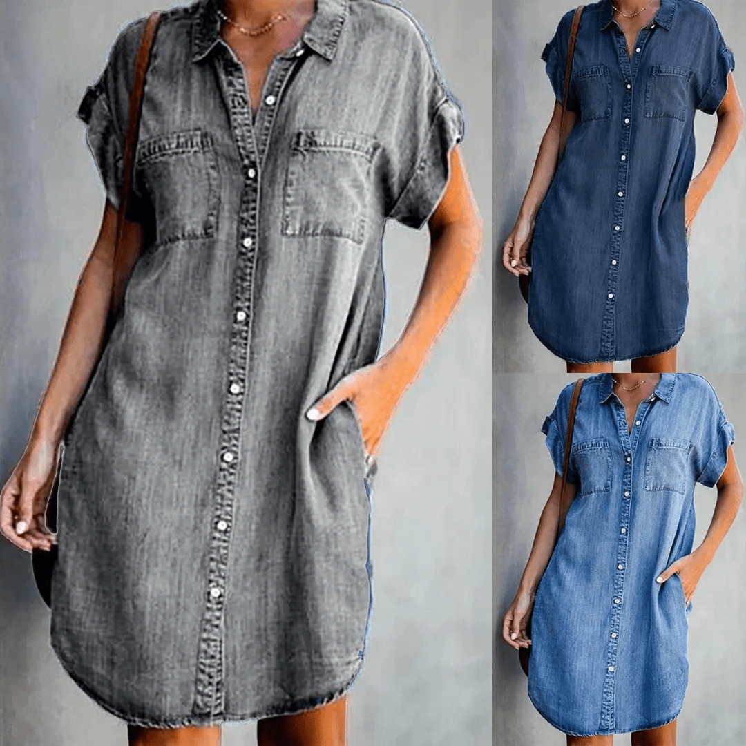 Casual Women's Shirt Dress | Classic Button-Down Design with Relaxed Fit 1
