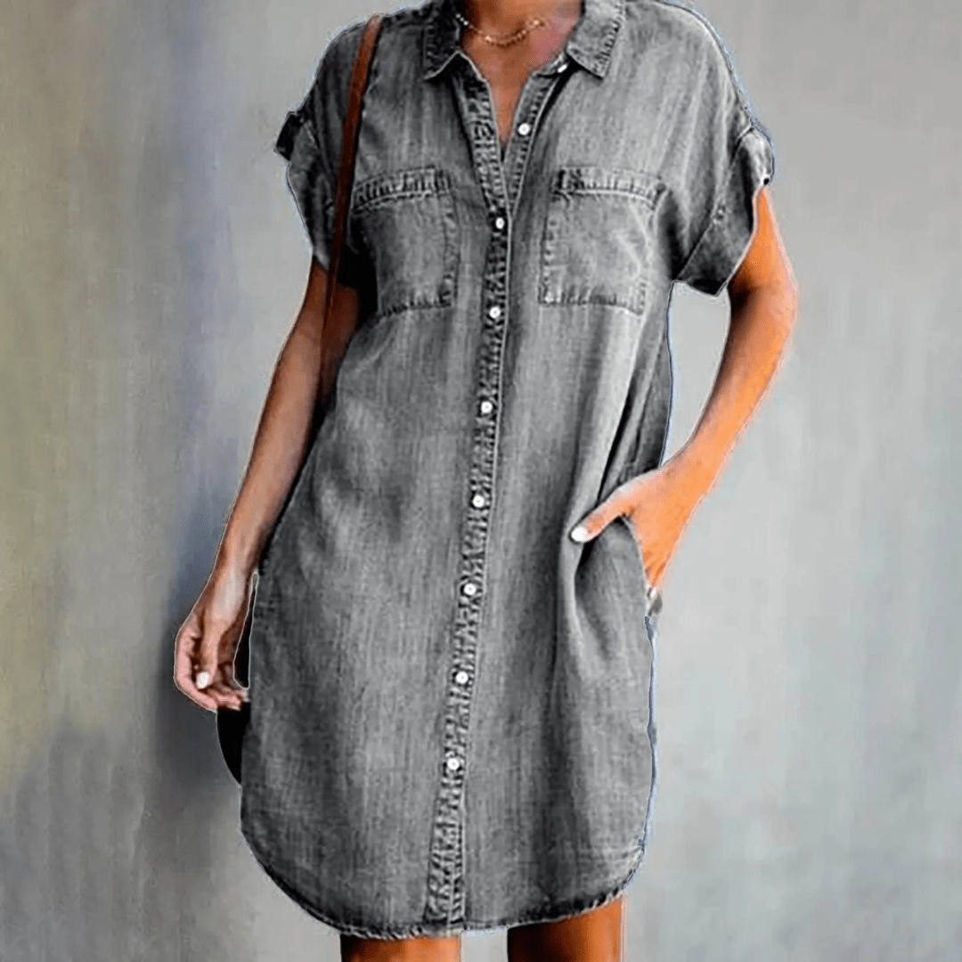 Casual Women's Shirt Dress | Classic Button-Down Design with Relaxed Fit 2