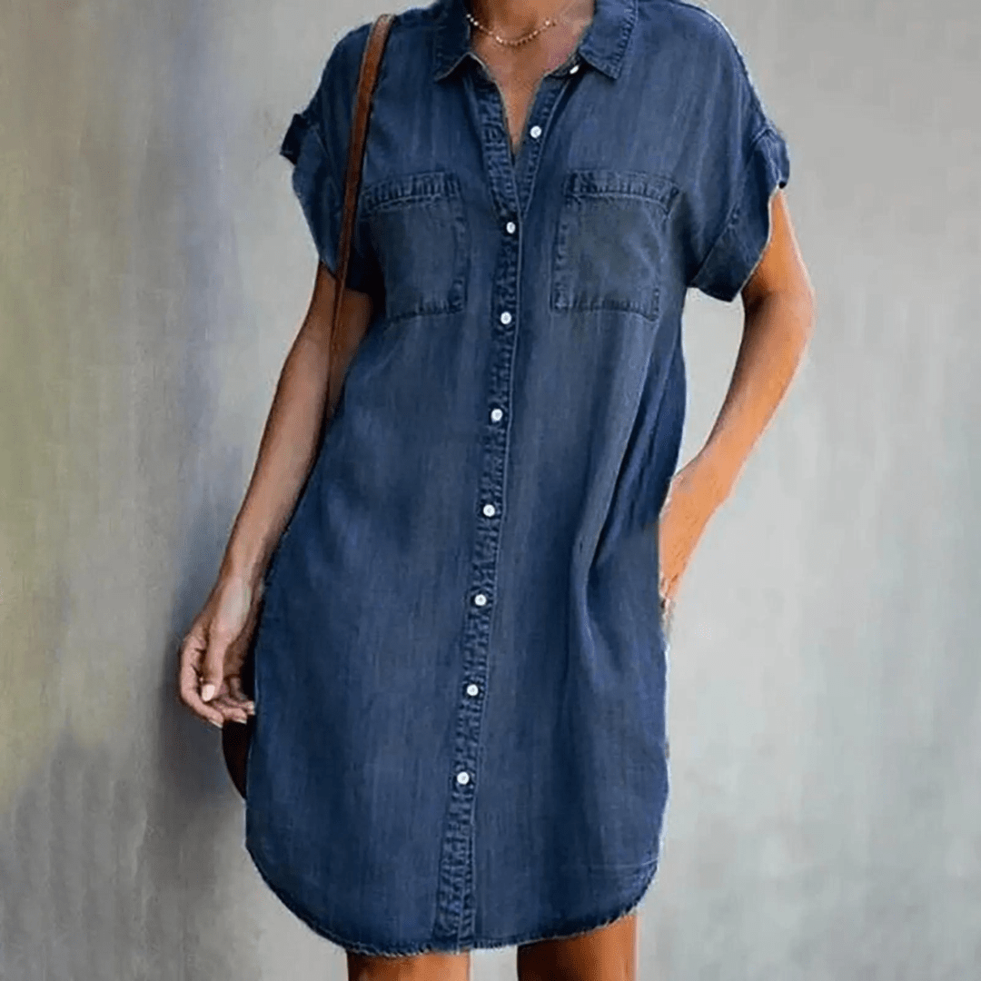 Casual Women's Shirt Dress | Classic Button-Down Design with Relaxed Fit 4