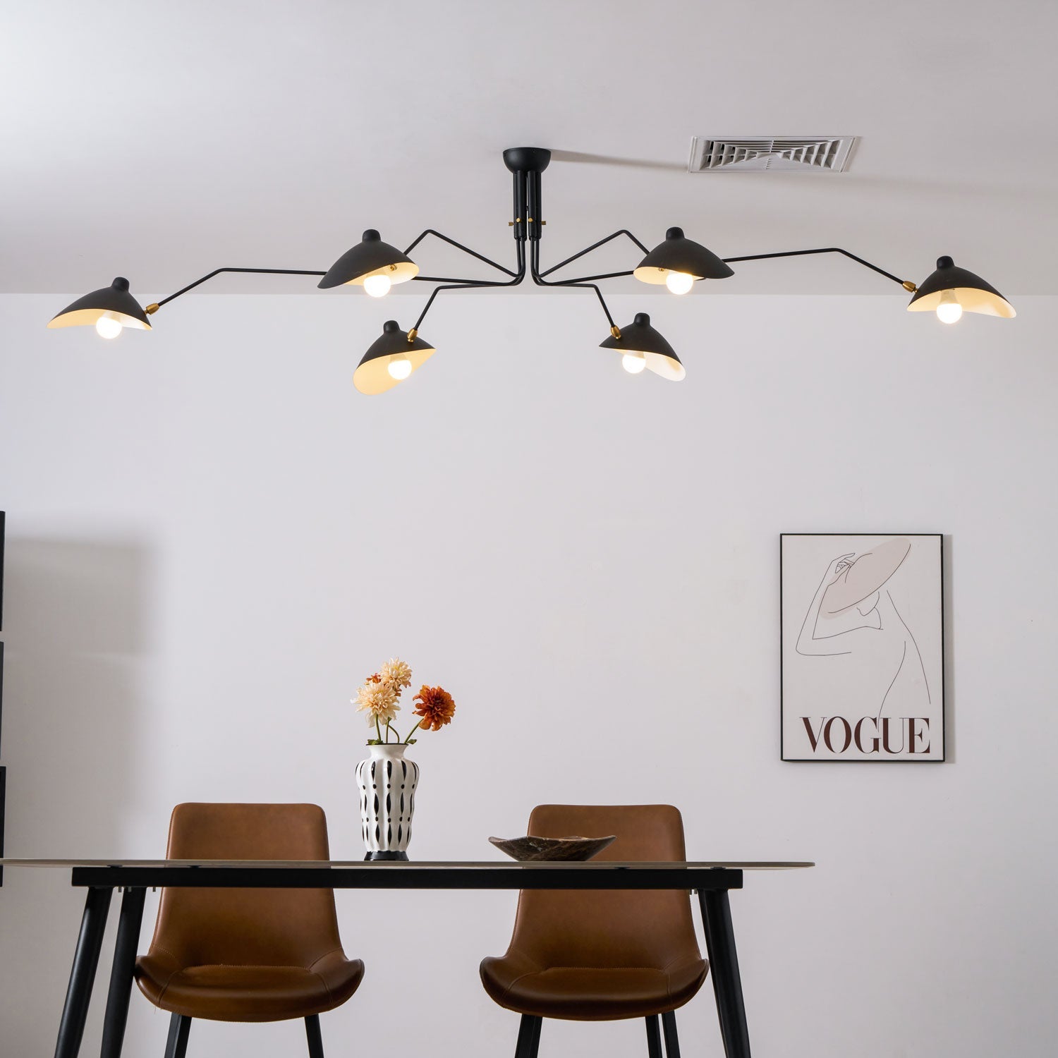Ceiling Lamp | Dynamic Sculptural Design with LED Compatibility 4