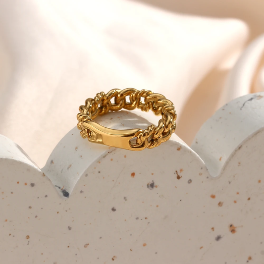 Chain Link Ring | Durable Stainless Steel 316L Hypoallergenic Design 0