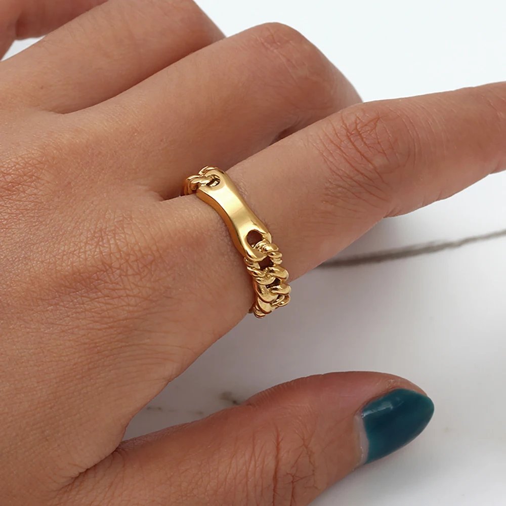 Chain Link Ring | Durable Stainless Steel 316L Hypoallergenic Design 2