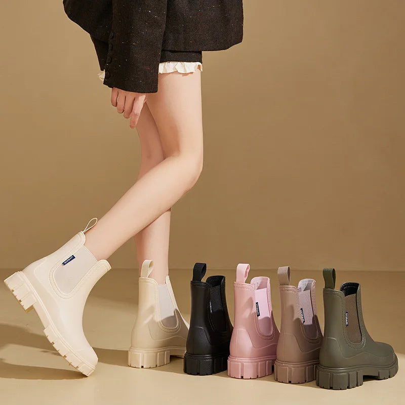 Chelsea Rain Boots | Waterproof Rubber Ankle Design with Non-Slip Sole 1