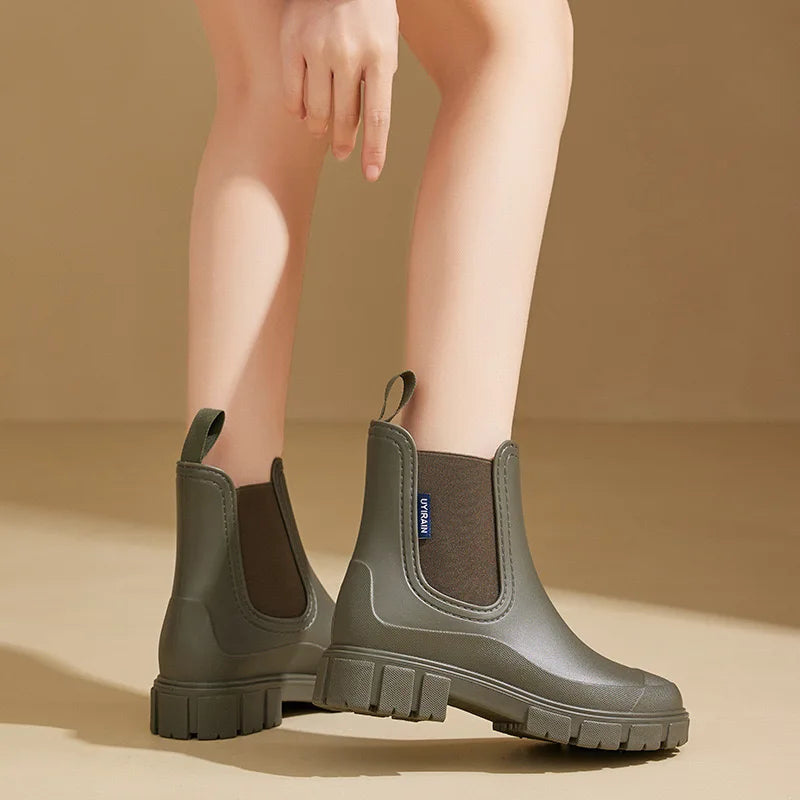 Chelsea Rain Boots | Waterproof Rubber Ankle Design with Non-Slip Sole 2