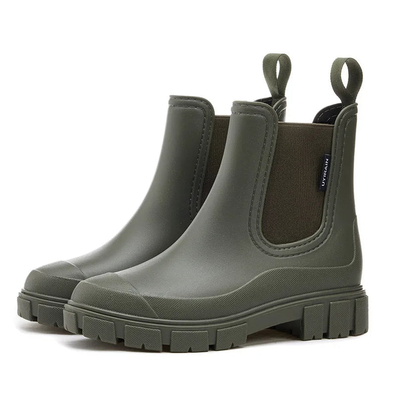 Chelsea Rain Boots | Waterproof Rubber Ankle Design with Non-Slip Sole 4