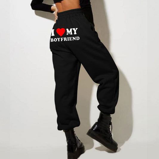 Chic High Waist Jogging Pants | Stylish Printed Design for Comfort 0