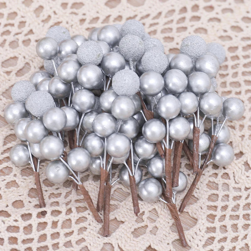 Christmas Decorations | 10 Golden Berry Ornaments for Tree & Wreaths 2