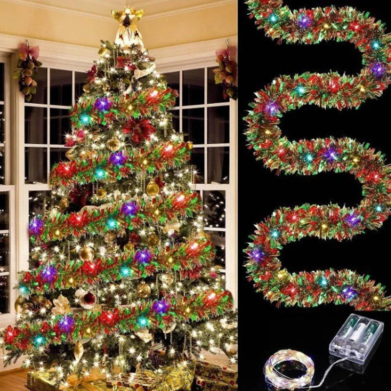 Christmas Garland | 16.4ft LED Decorative with Metallic Sheen 1