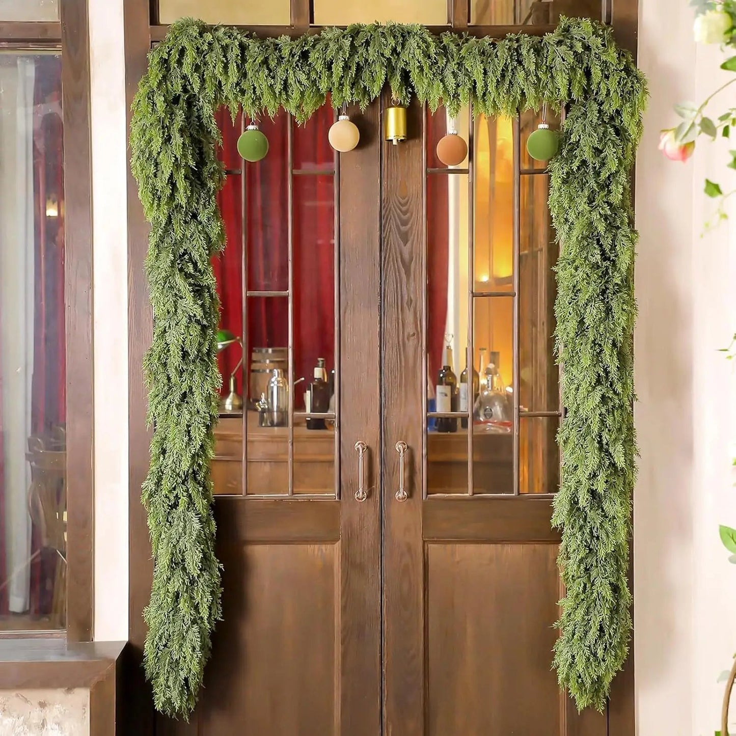 Christmas Garland | Elegant Cypress Leaves for Festive Decor 3