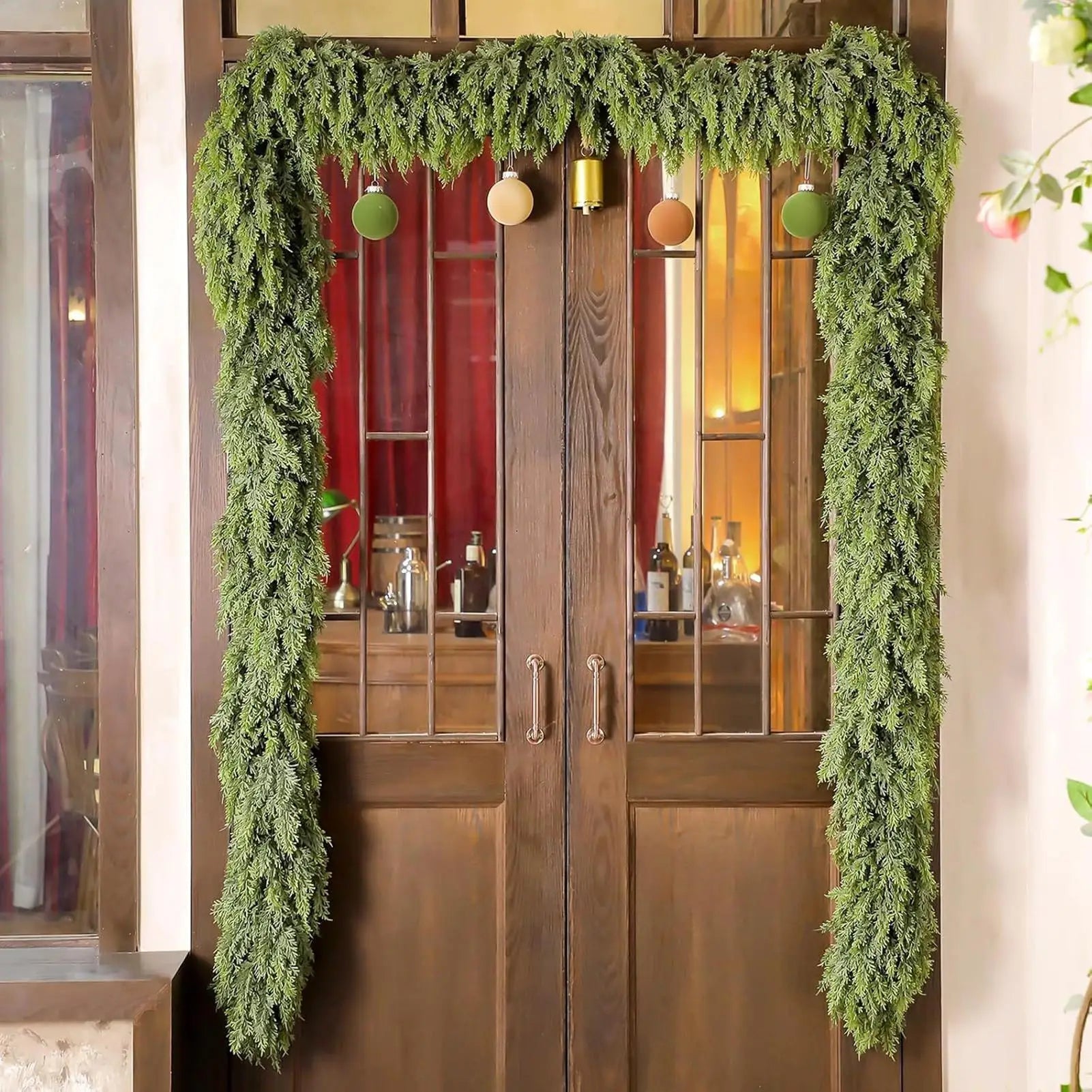 Christmas Garland | Elegant Cypress Leaves for Festive Decor 3