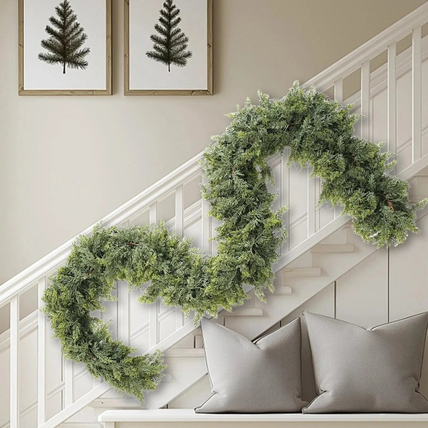 Christmas Garland | Elegant Cypress Leaves for Festive Decor 4