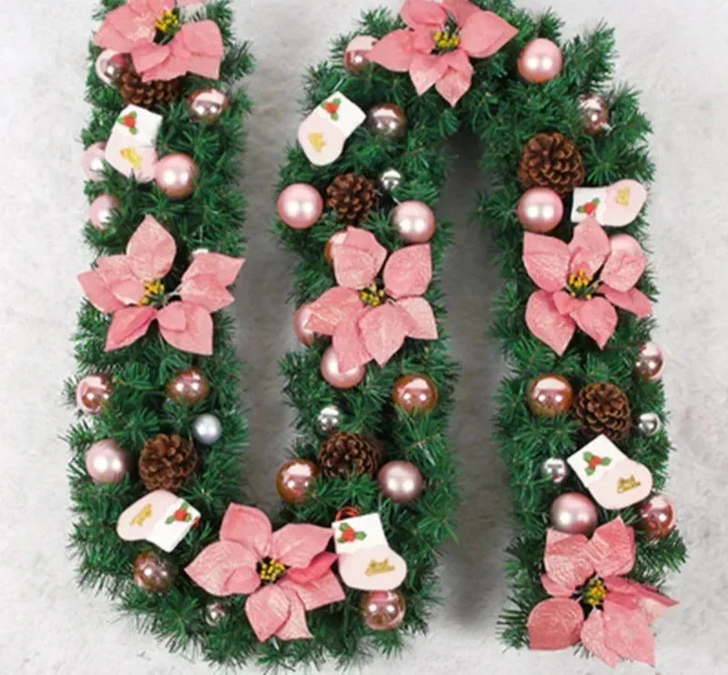 Christmas Garland | Elegant Rattan Banner with LED Lighting 5