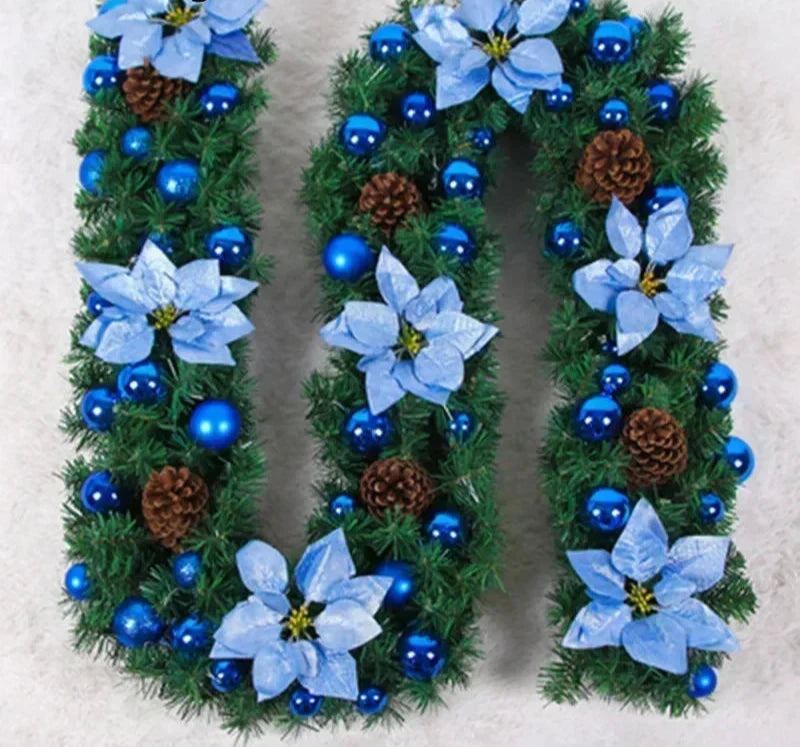 Christmas Garland | Elegant Rattan Banner with LED Lighting 7