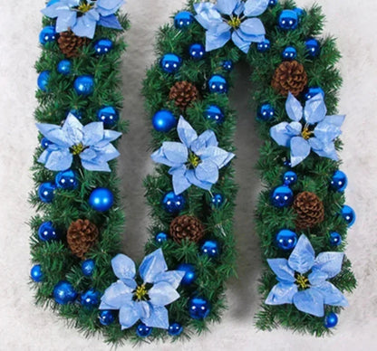 Christmas Garland | Elegant Rattan Banner with LED Lighting 7