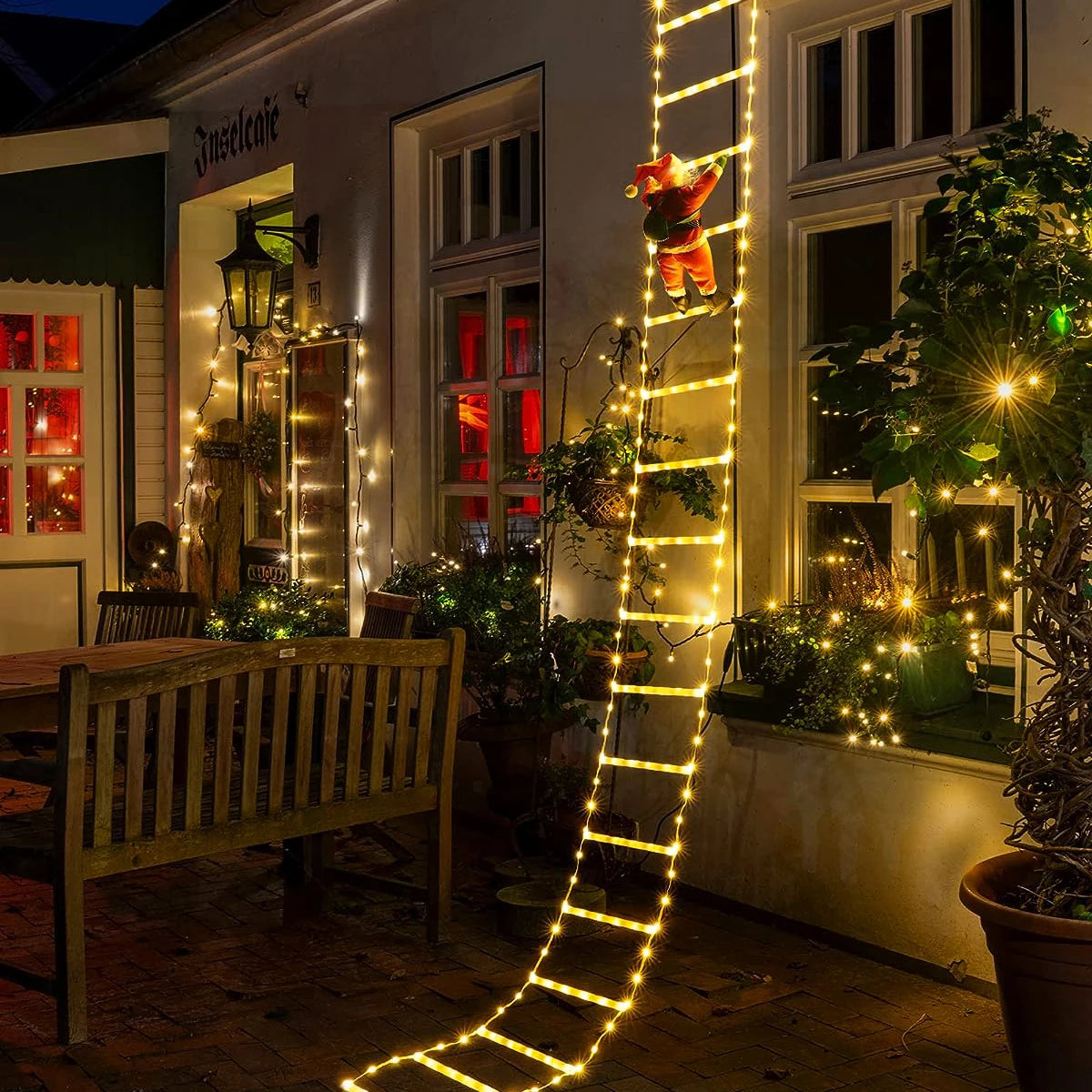 Christmas Lights | 3-Meter Climbing Santa with Warm Glow 1